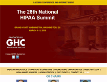 Tablet Screenshot of hipaasummit.com